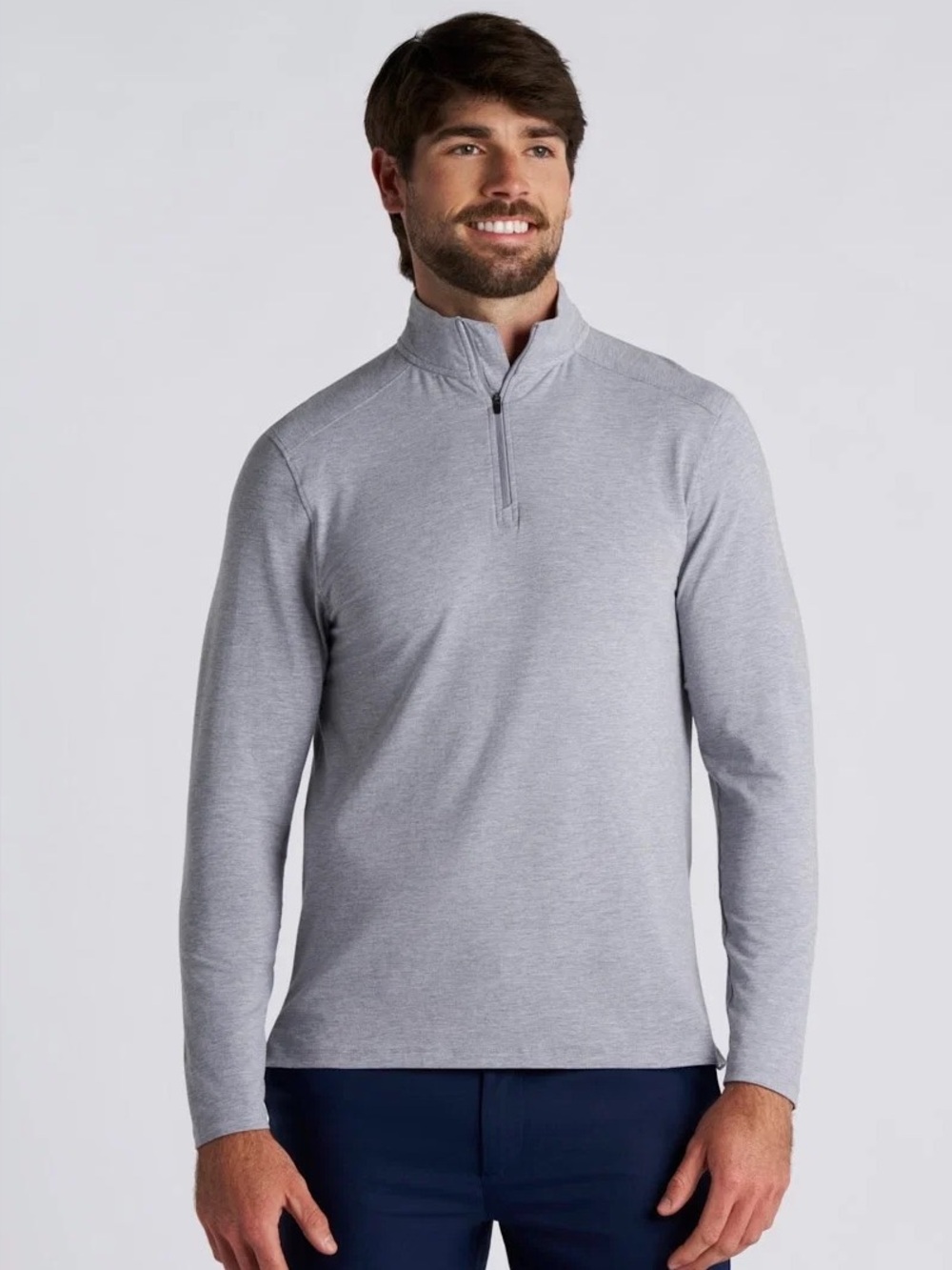 Coolibar Sonora Quarter Zip Long Sleeve Gray UPF Pullover Sweater Men’s Size XL